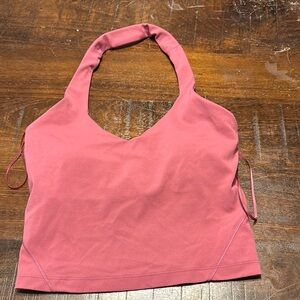 Lululemon Athletica Pink Backless Tie Front Tank Top
